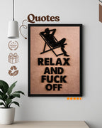Relax Breathe Refresh - Minimalist Typography Wood Sign