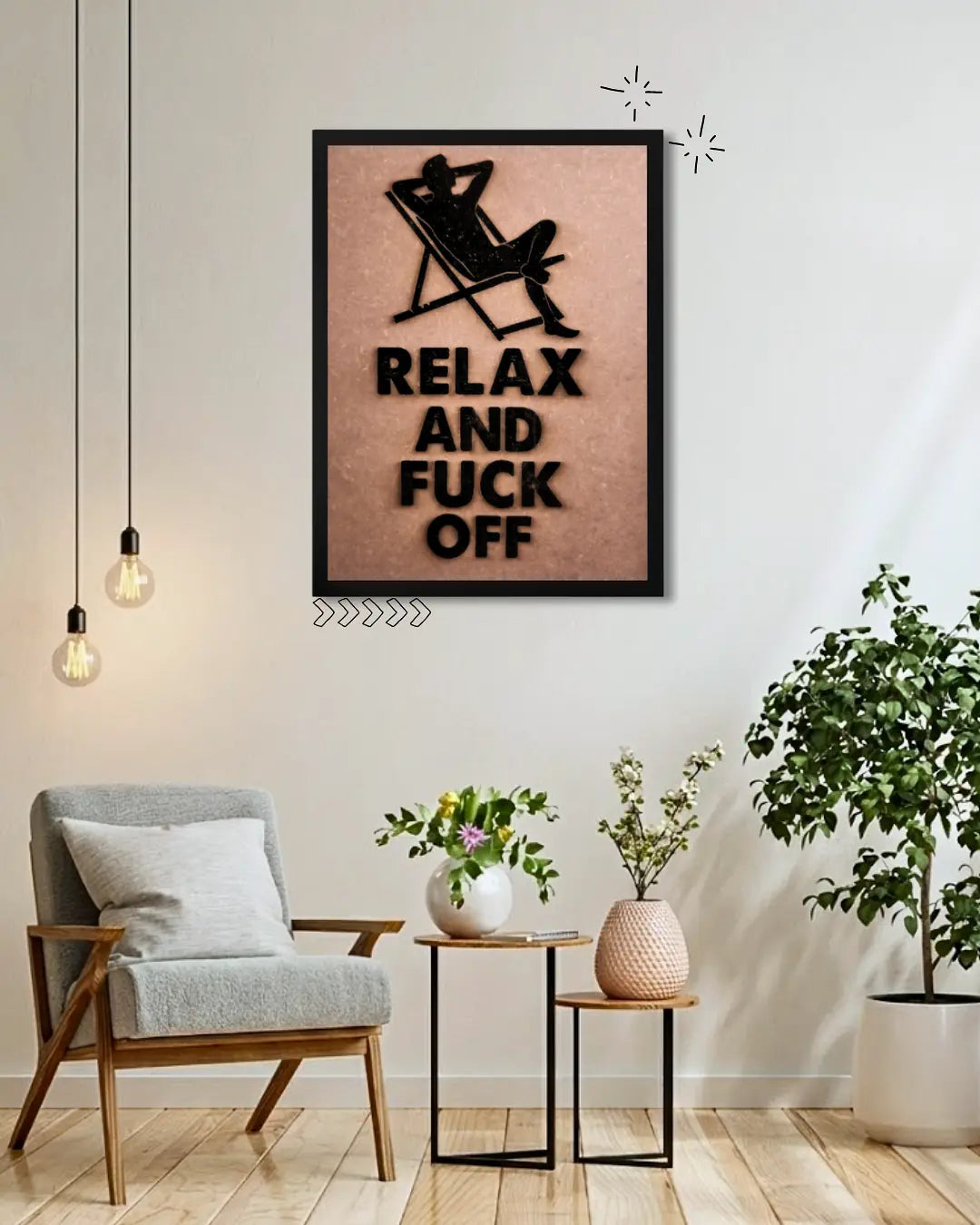 Relax Breathe Refresh - Minimalist Typography Wood Sign