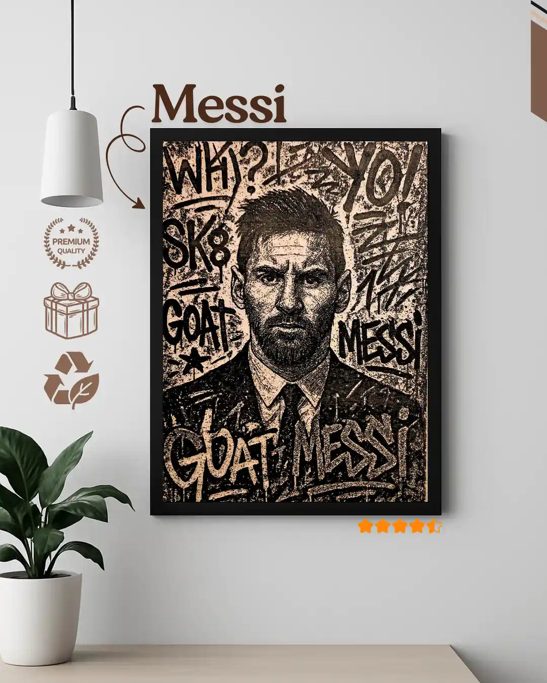 Lionel Messi Trophy Victory - Football Champion