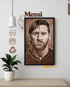 Lionel Messi Side Profile - Minimalist Football