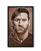 Lionel Messi Side Profile - Minimalist Football