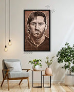 Lionel Messi Side Profile - Minimalist Football