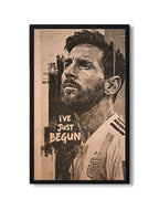 Lionel Messi Determination Quote - Motivational Sports Wall Sign