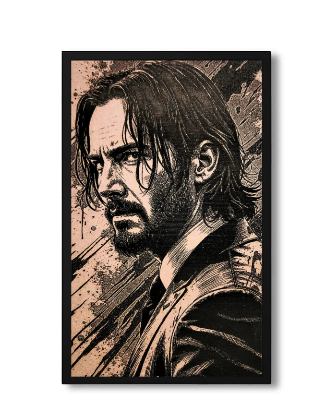 John Wick Baba Yaga - Keanu Reeves Action Movie Wood A