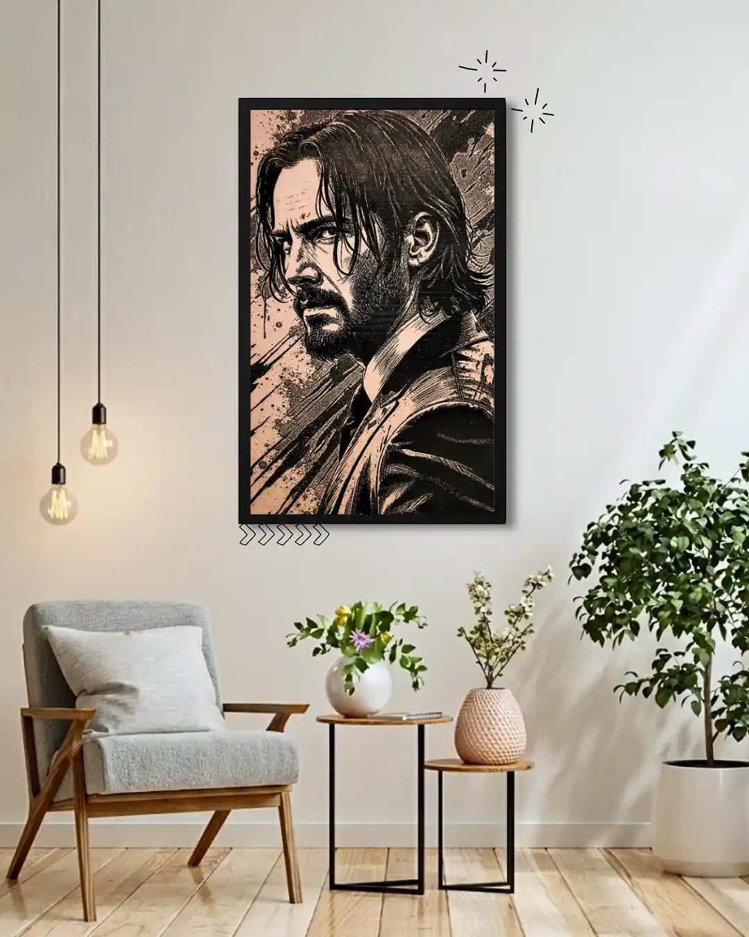 John Wick Baba Yaga - Keanu Reeves Action Movie Wood A