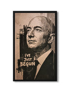 Jeff Bezos Amazon Founder - Business Entrepreneur Wood Poster