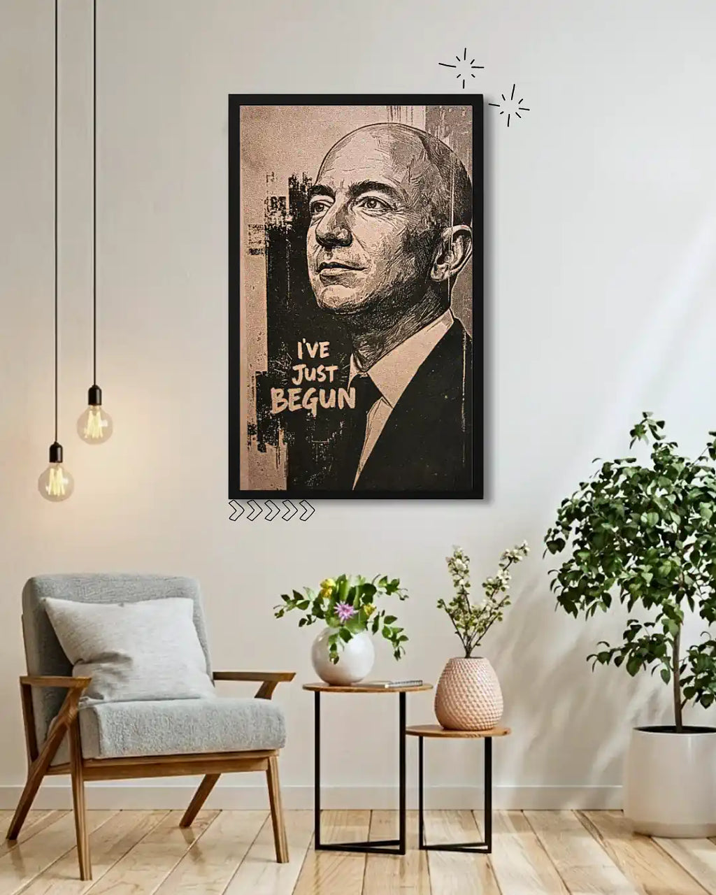 Jeff Bezos Amazon Founder - Business Entrepreneur Wood Poster