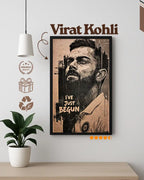 Virat Kohli King Kohli - Indian Cricket Legend Wood Portrait