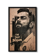 Virat Kohli King Kohli - Indian Cricket Legend Wood Portrait