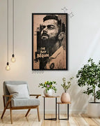 Virat Kohli King Kohli - Indian Cricket Legend Wood Portrait