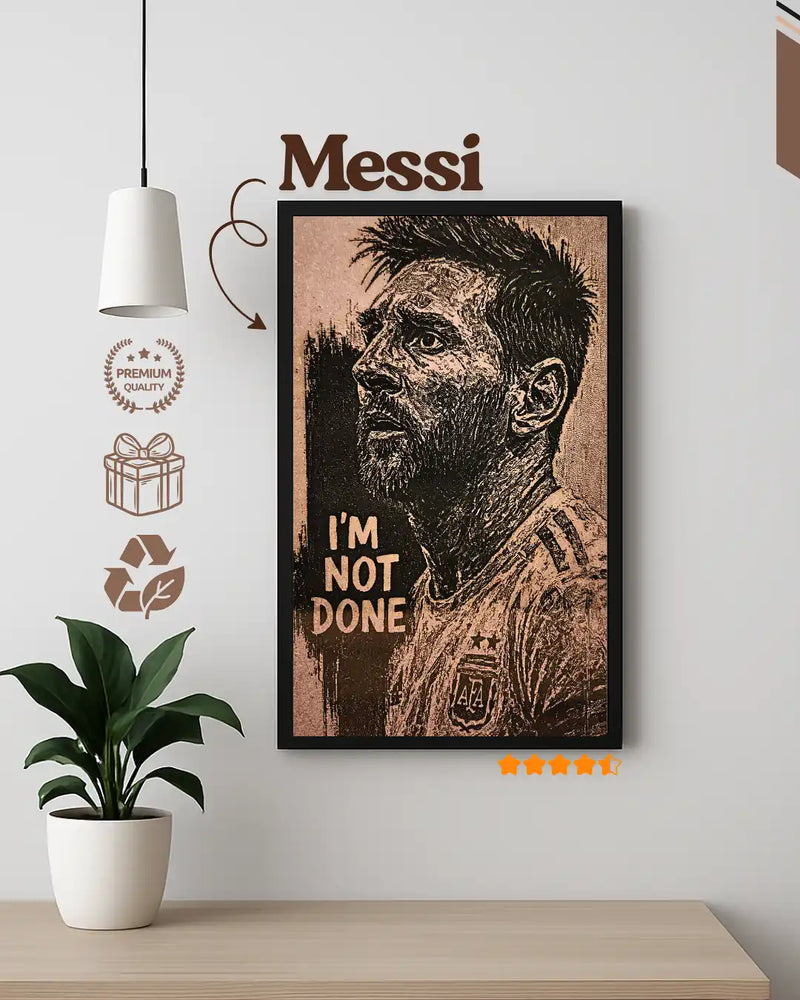 Lionel Messi World Cup Champion - Engraved Football