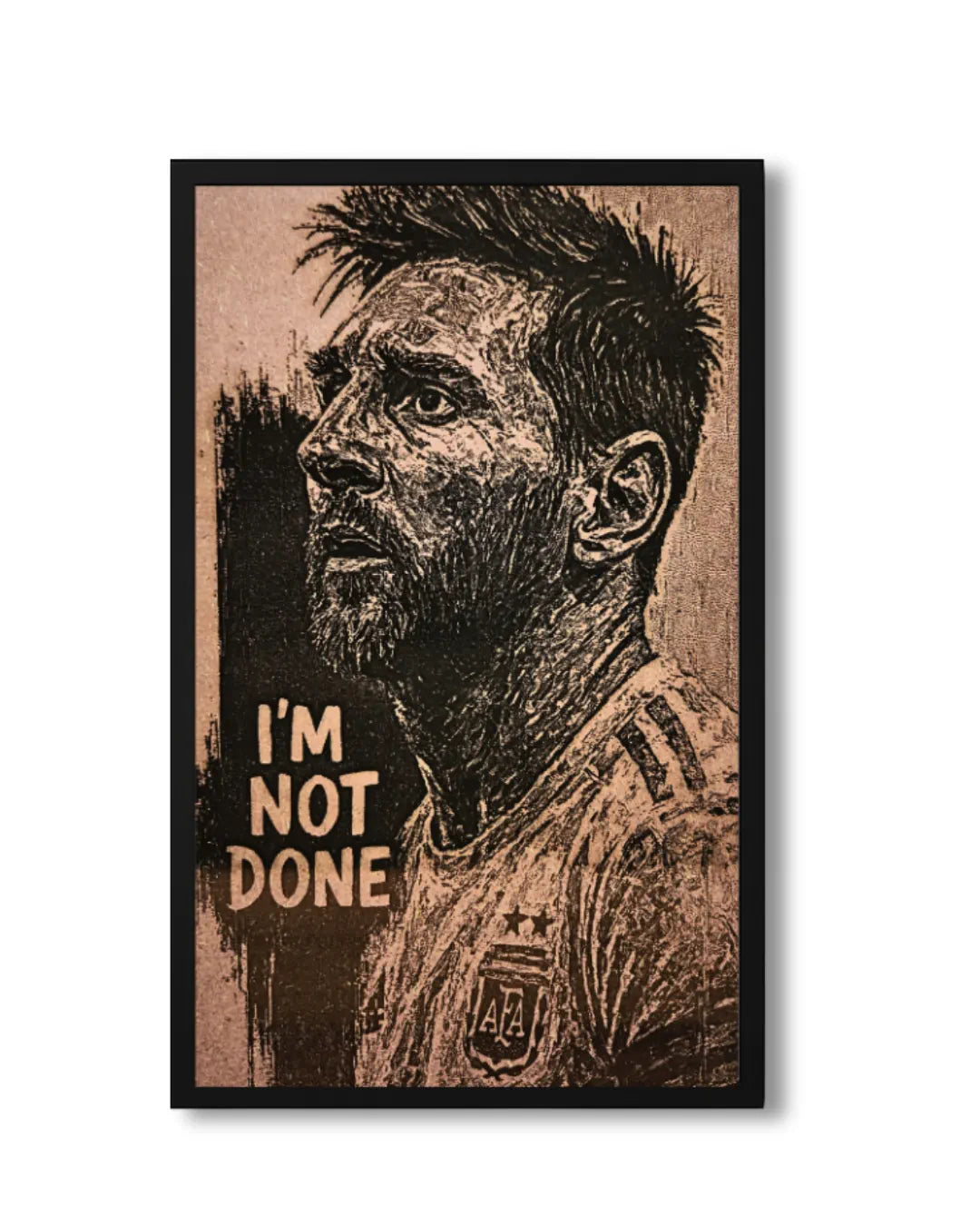 Lionel Messi World Cup Champion - Engraved Football