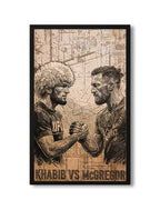 Khabib vs McGregor UFC 229 Faceoff - MMA Legend Wood Poster