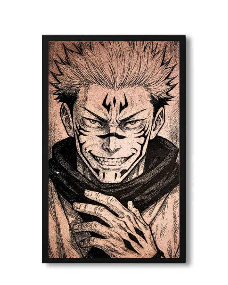 Ryomen Sukuna King of Curses Jujutsu Kaisen Anime Wood Plaque