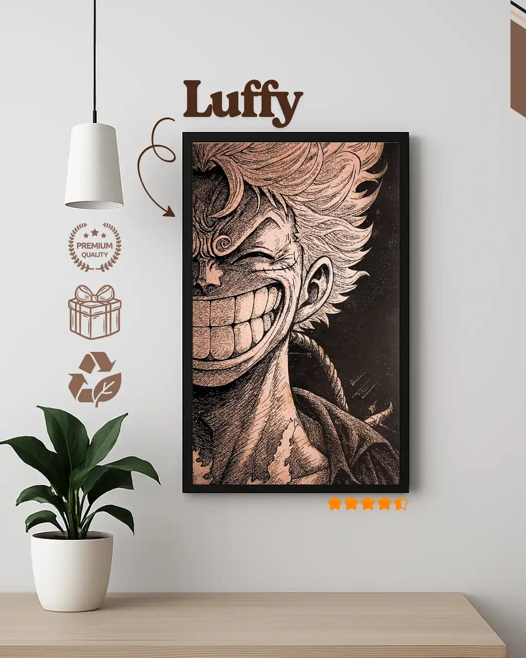 Monkey D. Luffy Gear 5 Awakening One Piece High-Detail