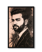 Rohit Sharma The Hitman - Indian Cricket Captain Wood Frame