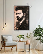 Rohit Sharma The Hitman - Indian Cricket Captain Wood Frame