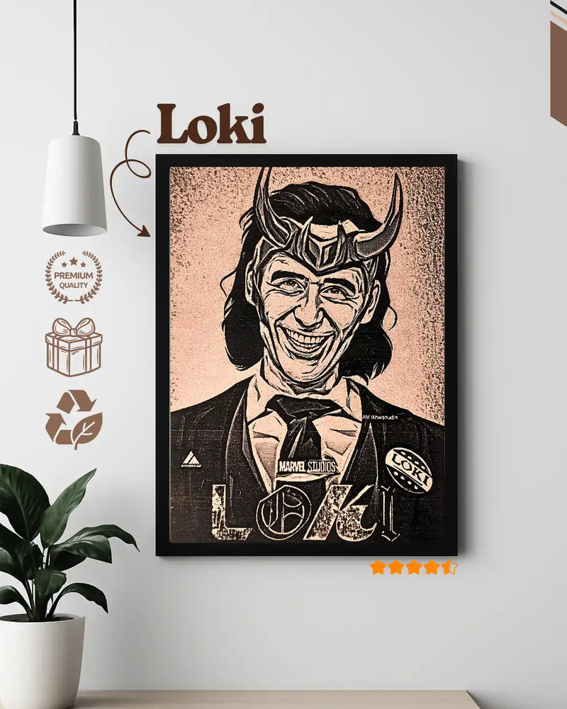 Mischief Managed: Handcrafted Wooden Portraits of Loki