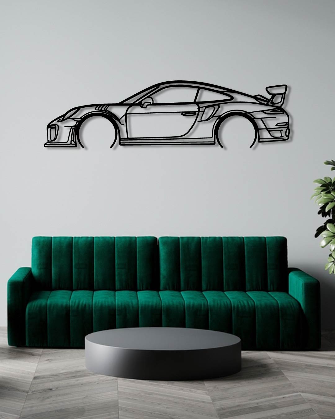PORSCHE 911 991 GT2 RS DETAILED wood wall art frame