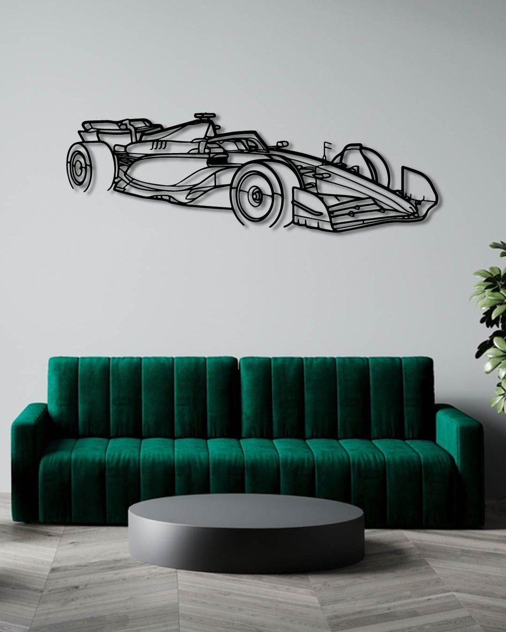 F1 2024 Sf-24 Angle Perspective woodWall Art