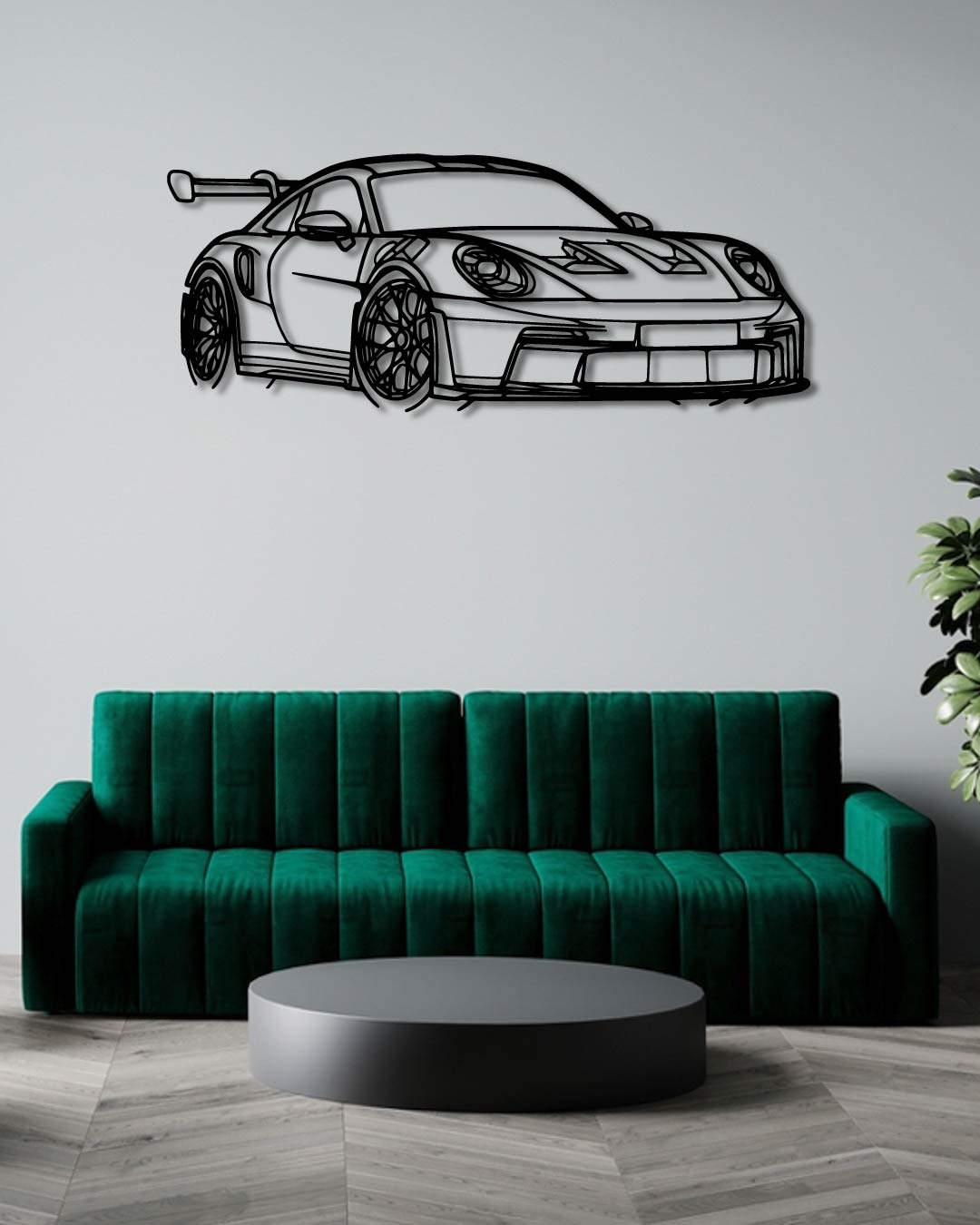Porsche 911 992 Gt3 RS Front Three Quarter Perspective wood Wall Art