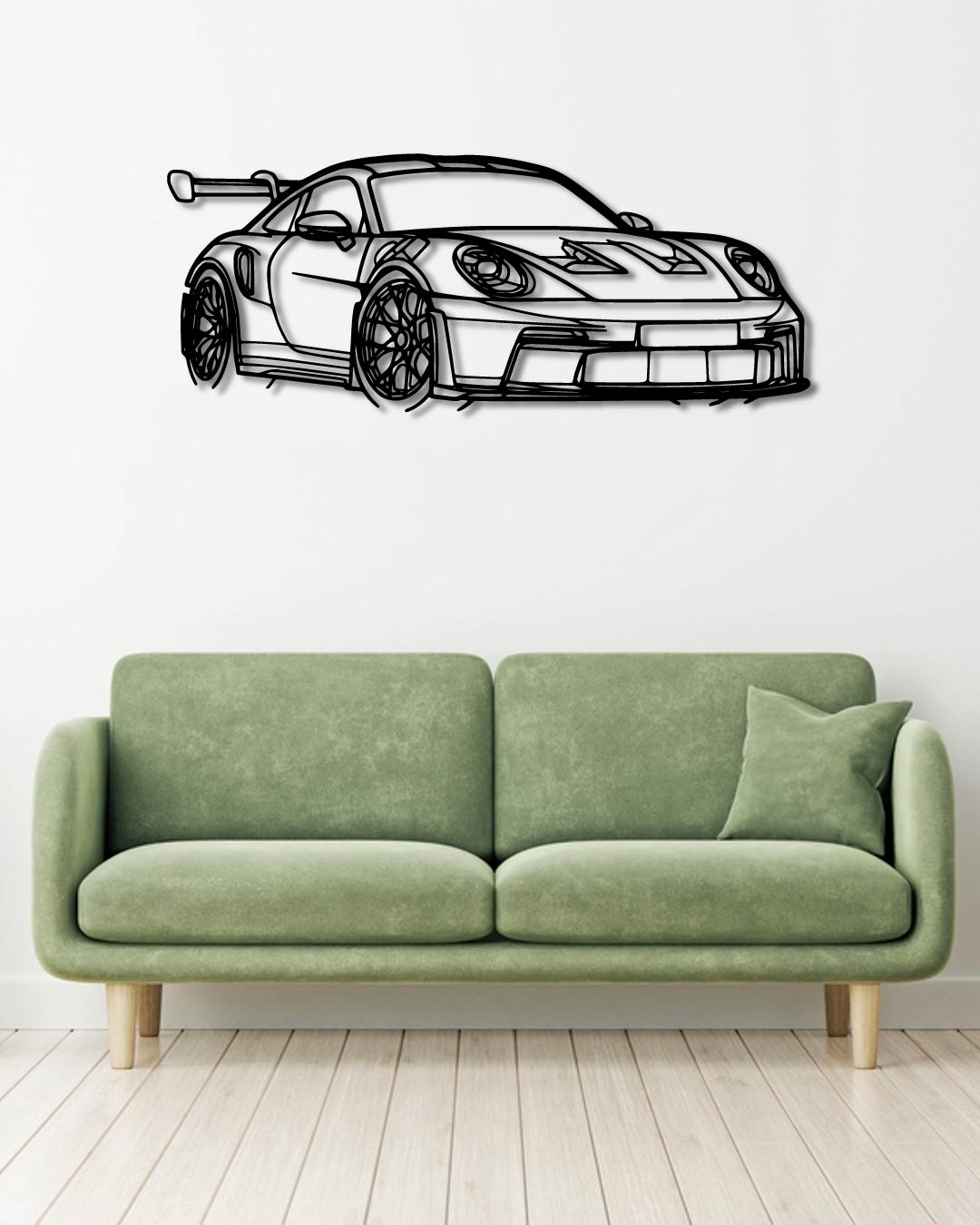 Porsche 911 992 Gt3 RS Front Three Quarter Perspective wood Wall Art