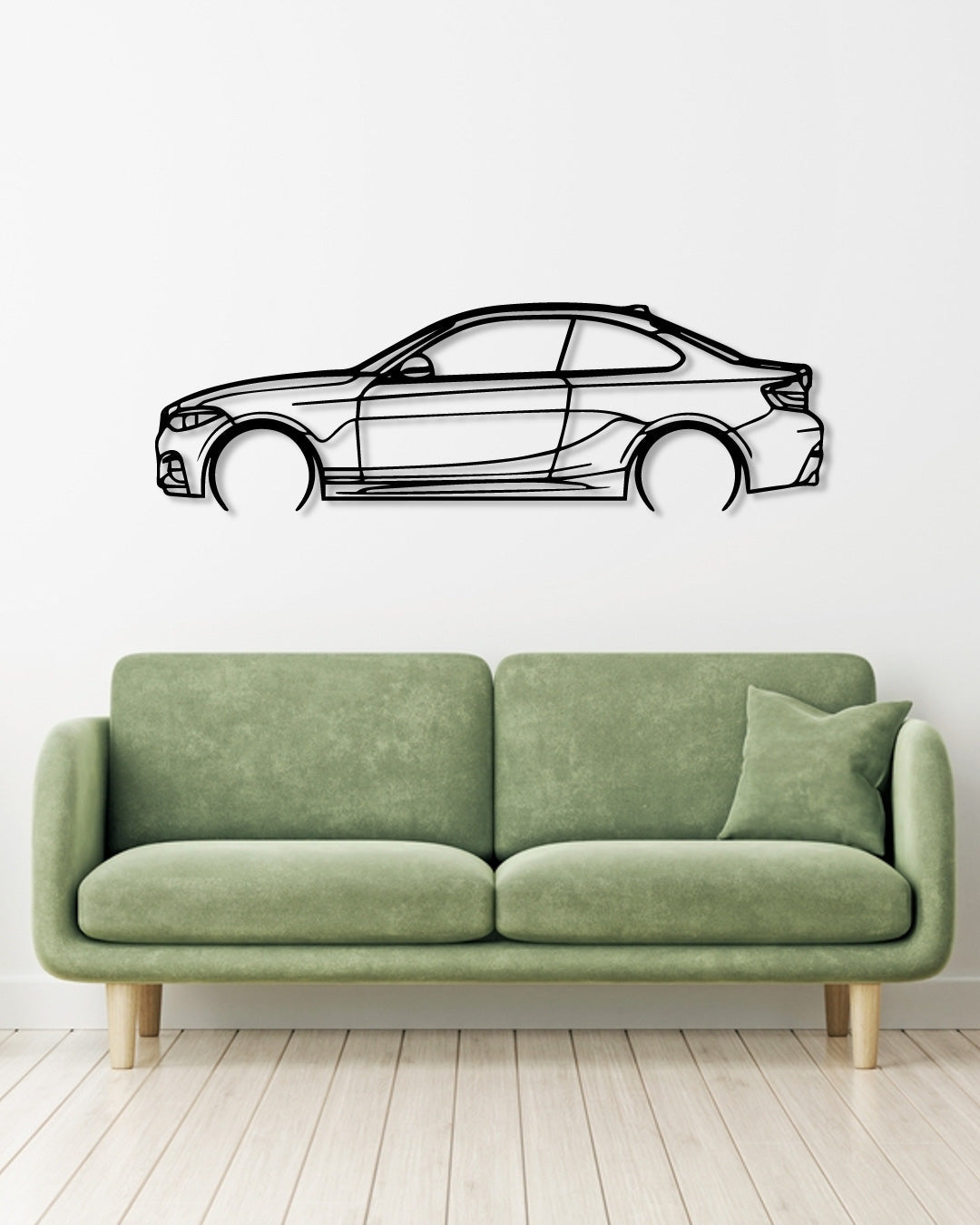 BMW F22 M240i Detailed wood wall art frame