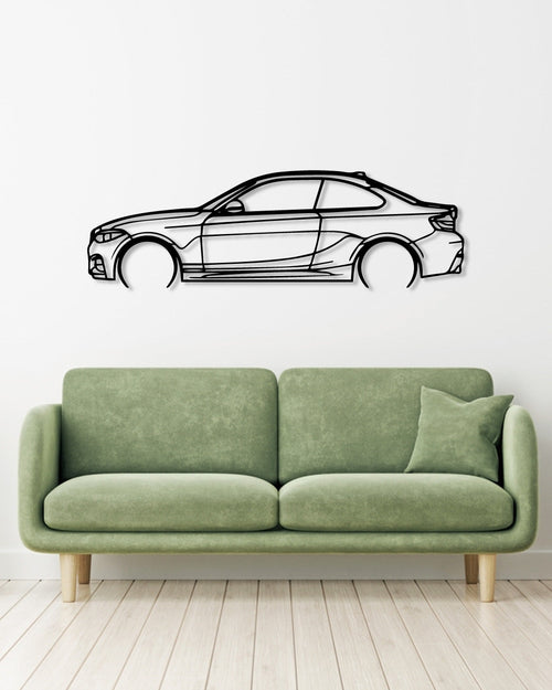 BMW F22 M240i Detailed wood wall art frame