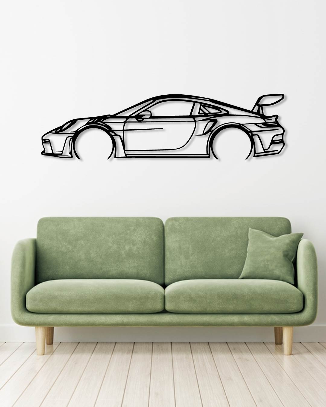Porsche 911 992 GT3 RS Detailed wood Wall Art Frame