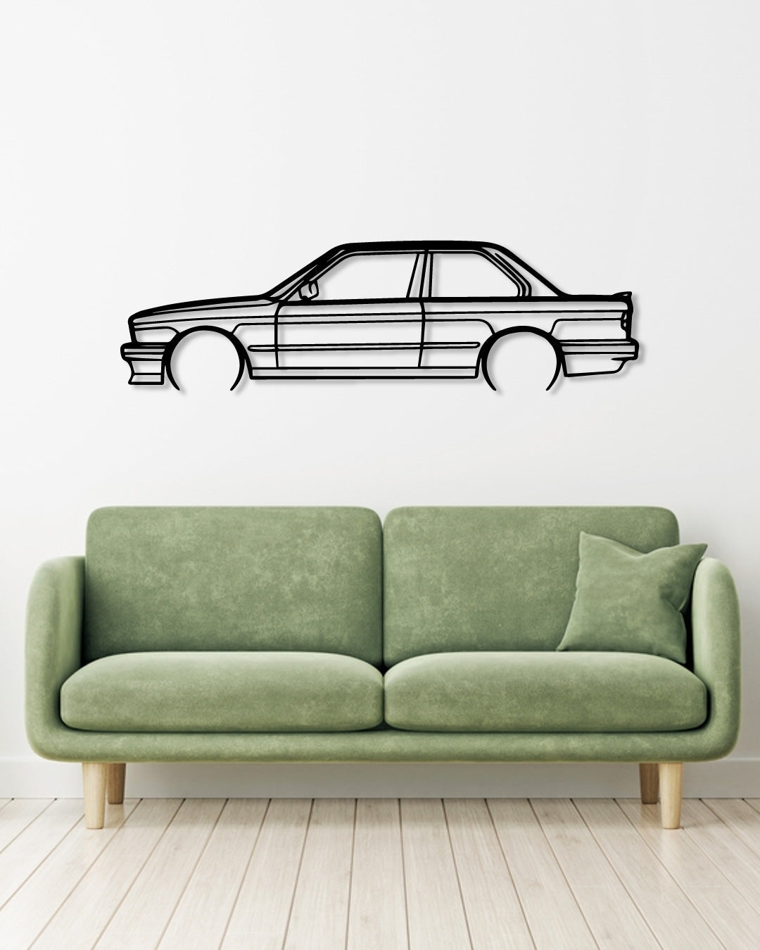 BMW E30 325 Detailed wood wall art frame
