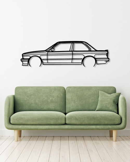BMW E30 325 Detailed wood wall art frame