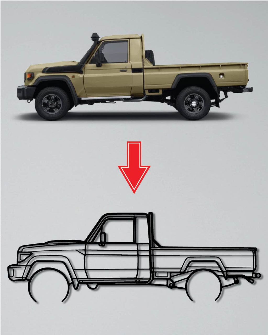 Your Custom Vehicle wood Wall Art (Car, SUV or Pickup)