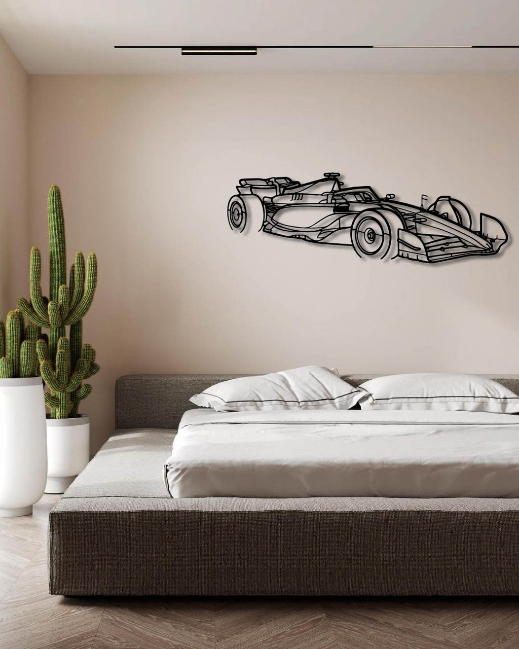 F1 2024 Sf-24 Angle Perspective woodWall Art
