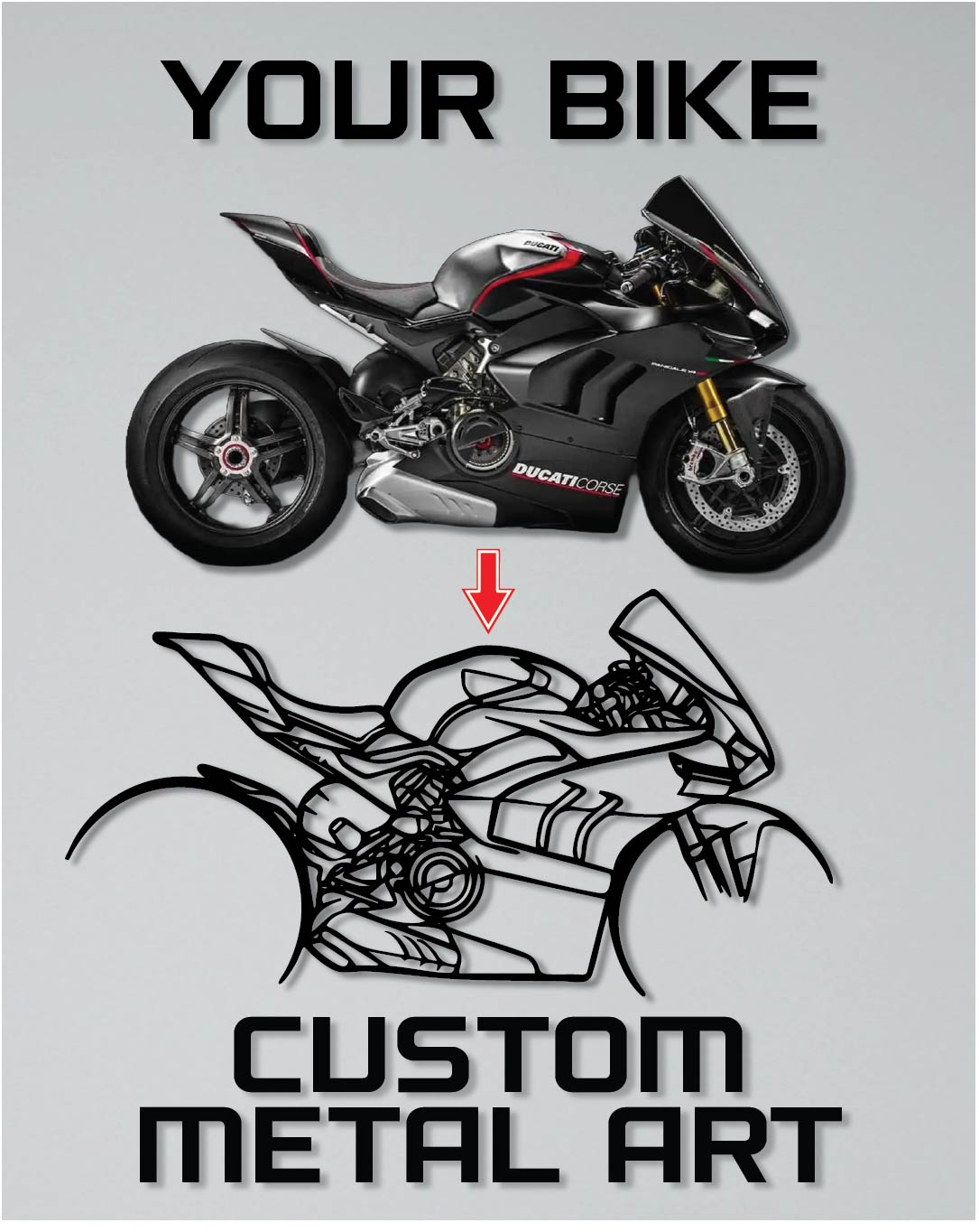 Your Custom Motorcycle wood Wall Art