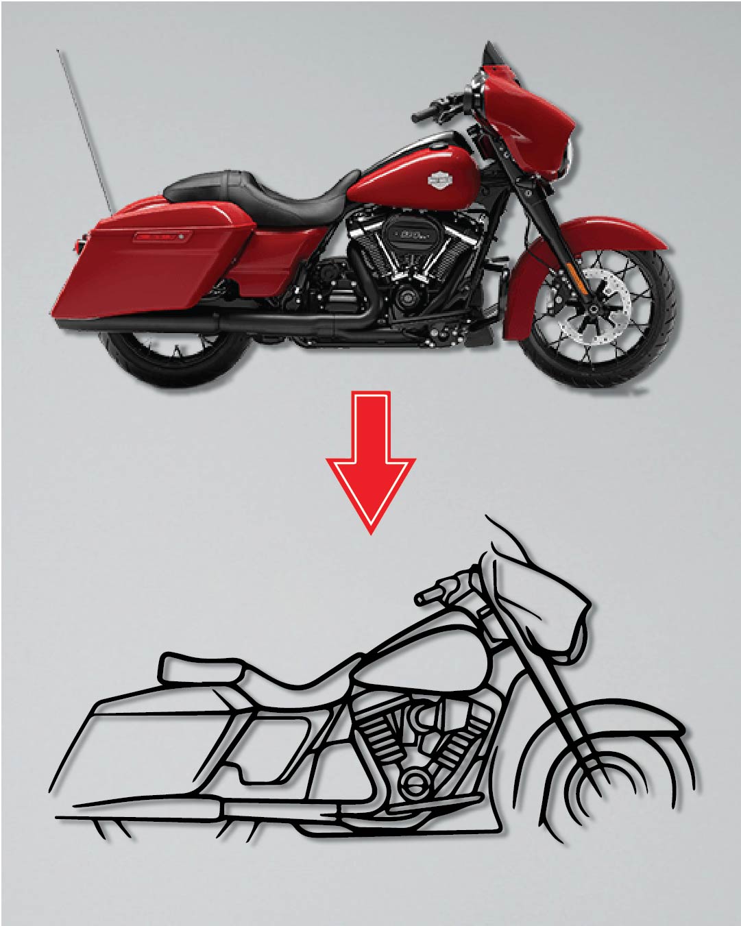 Your Custom Motorcycle wood Wall Art