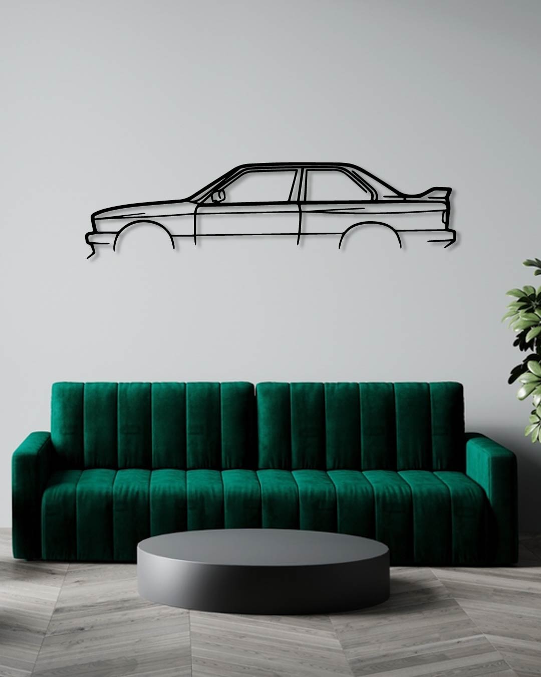 BMW E30 M3 woodwall art frame