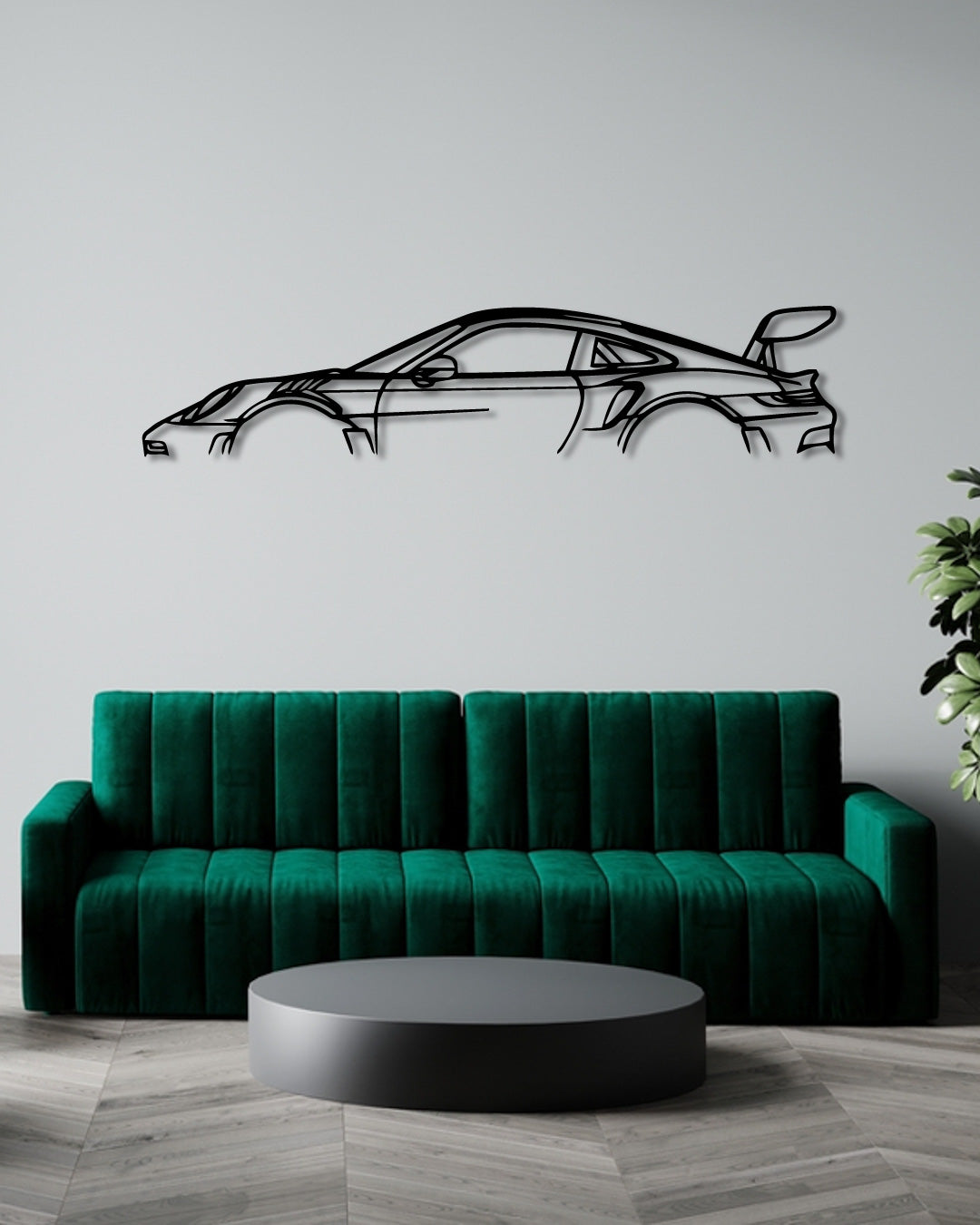 Porsche 911 992 GT3 RS wood wall art frame
