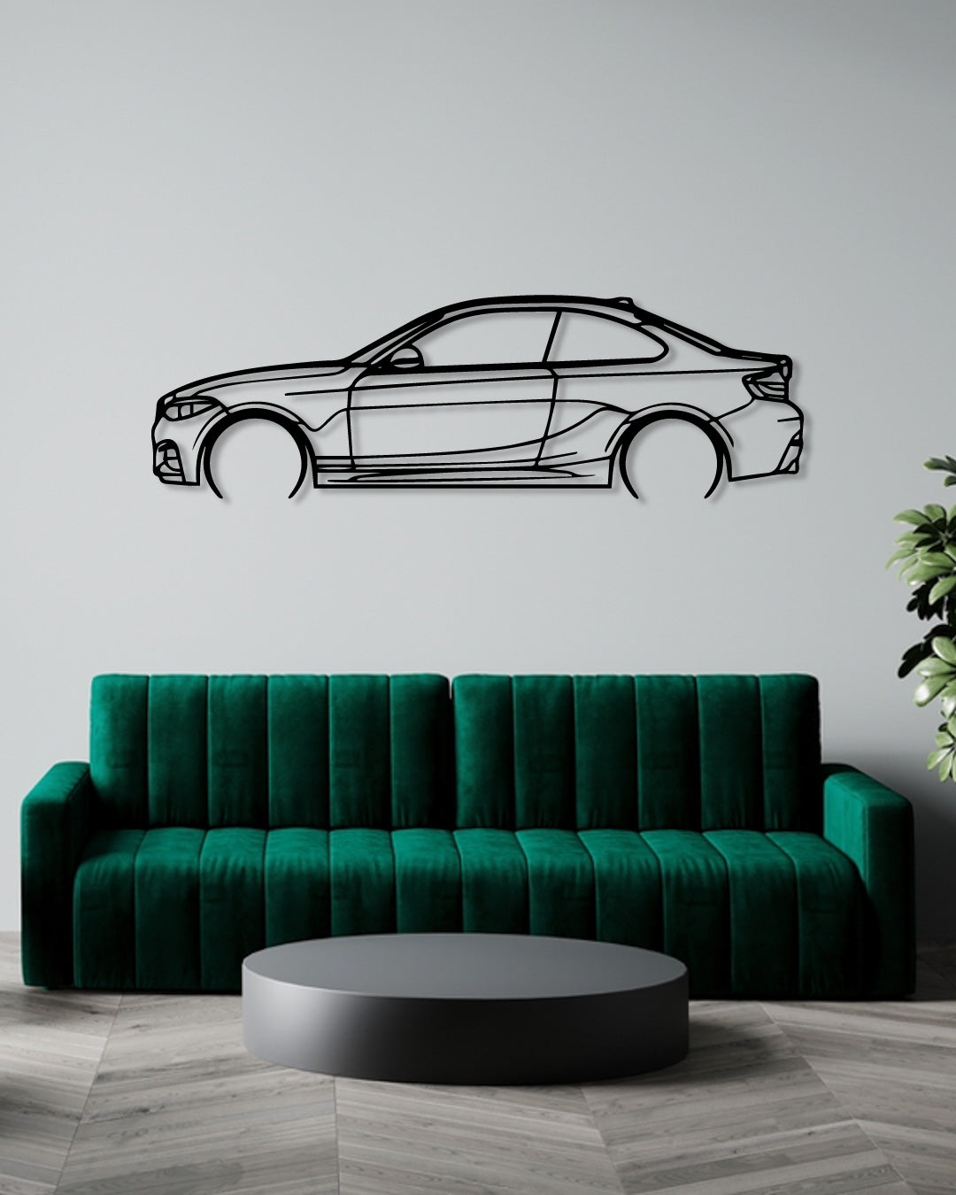 BMW F22 M240i Detailed wood wall art frame