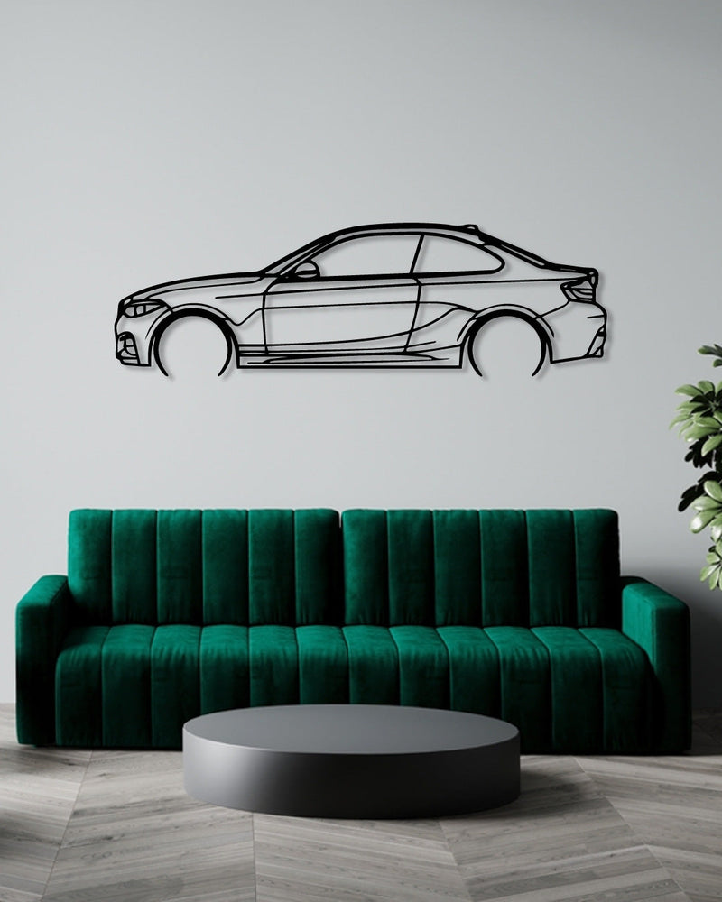 BMW F22 M240i Detailed wood wall art frame