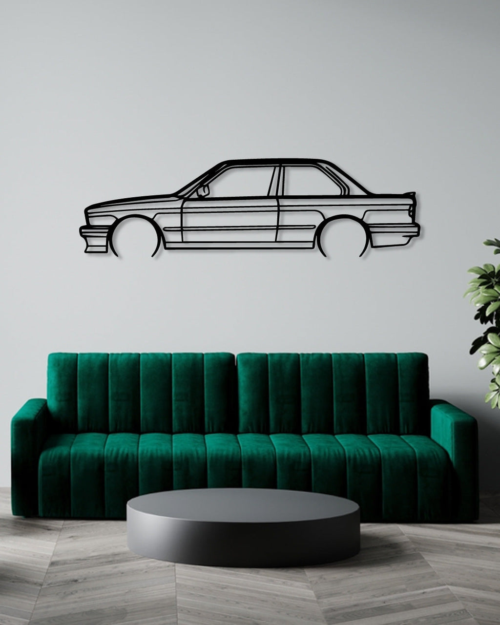BMW E30 325 Detailed wood wall art frame