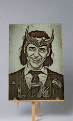 Mischief Managed: Handcrafted Wooden Portraits of Loki