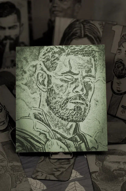 God of Thunder: Handcrafted Wooden Portraits of Thor
