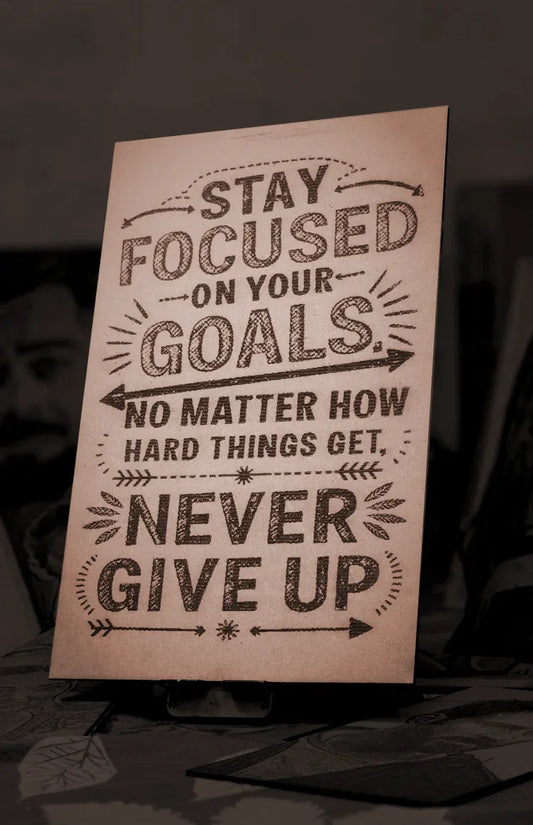 Stay Focused, Never Quit: Fuel for Your Ambition