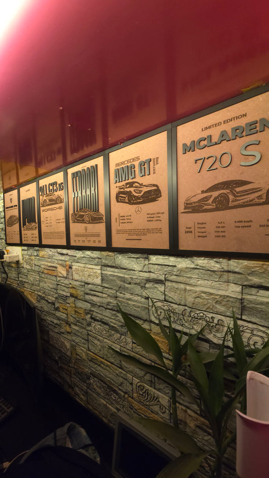 Supercar Wall Art Frame Bundle - custom